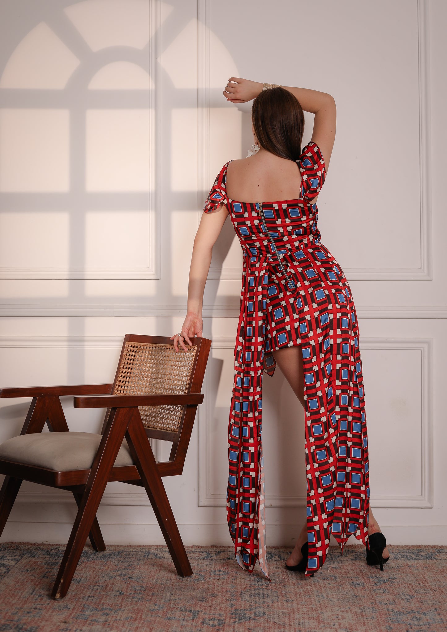 Printed Fringed Dress