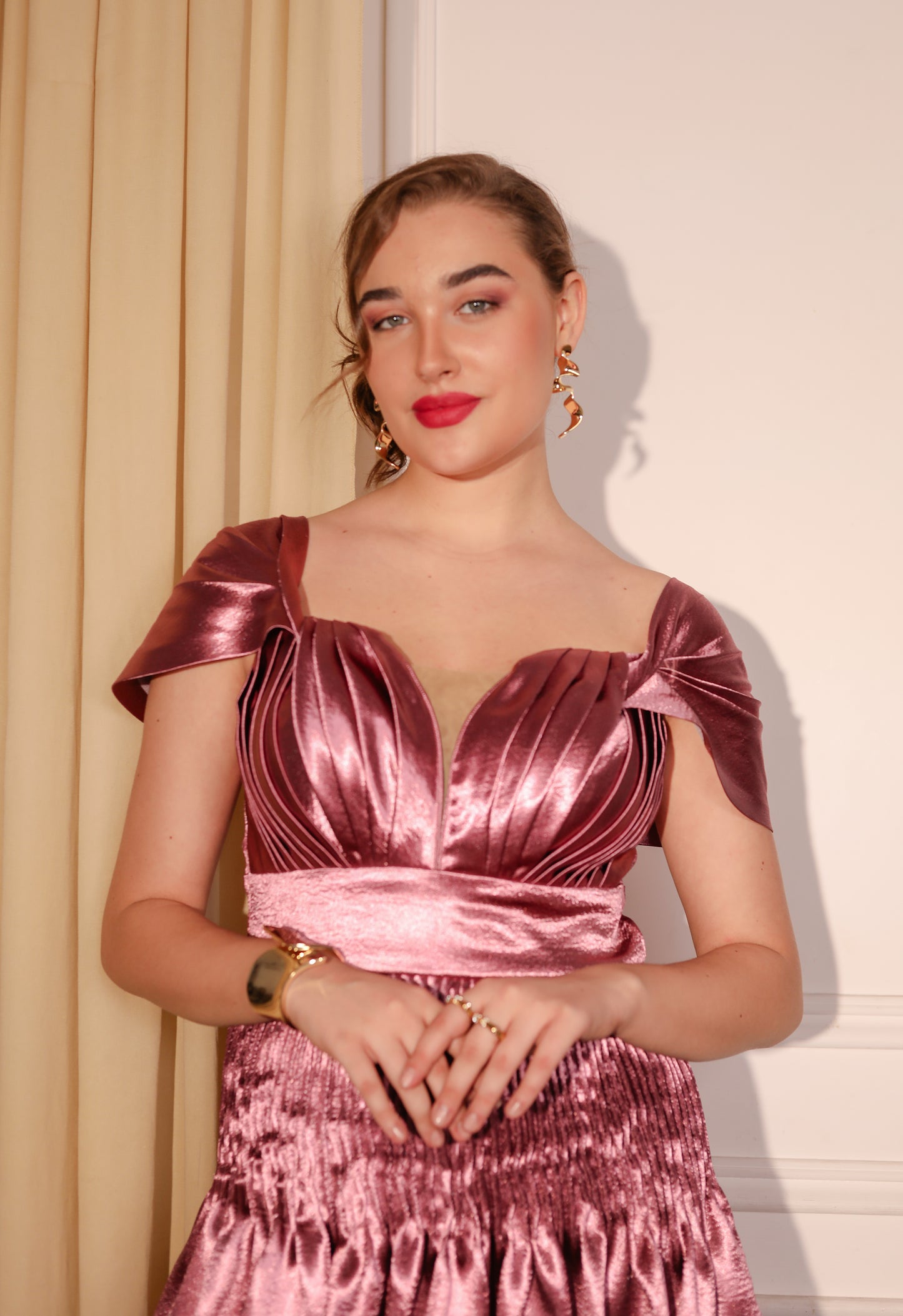 Rose Royale Satin Dress