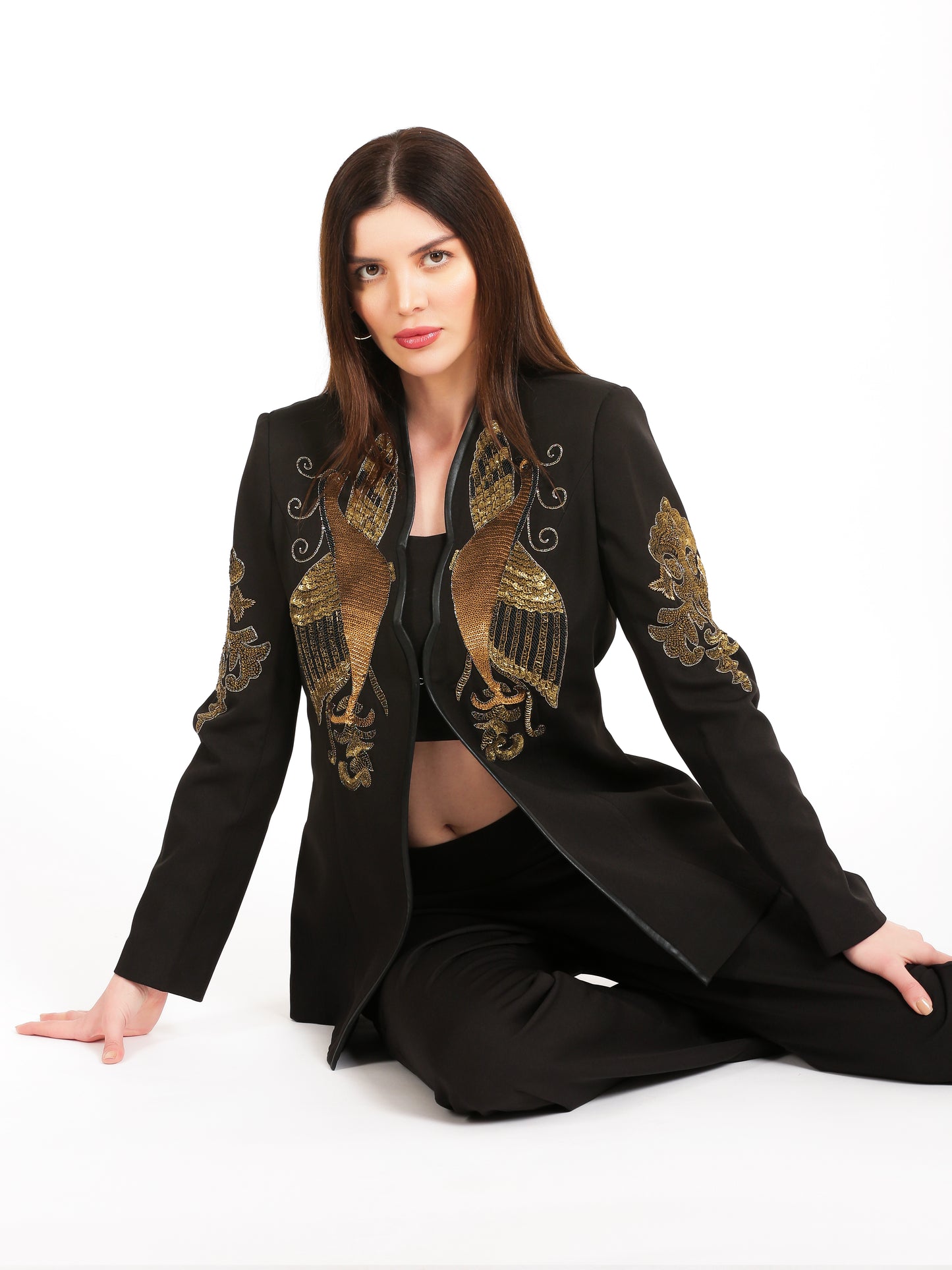 Golden Phoenix Blazer Set