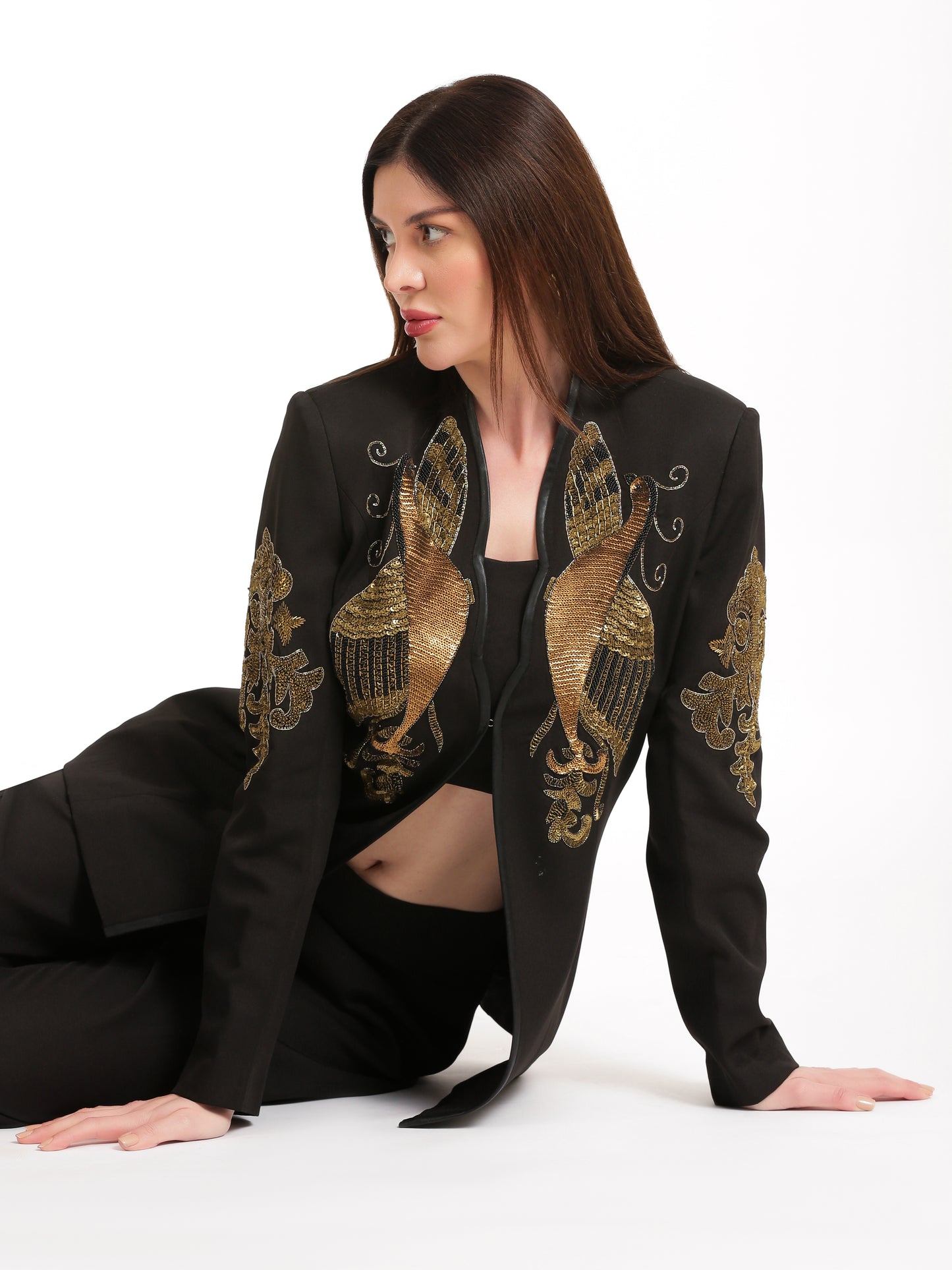 Golden Phoenix Blazer Set
