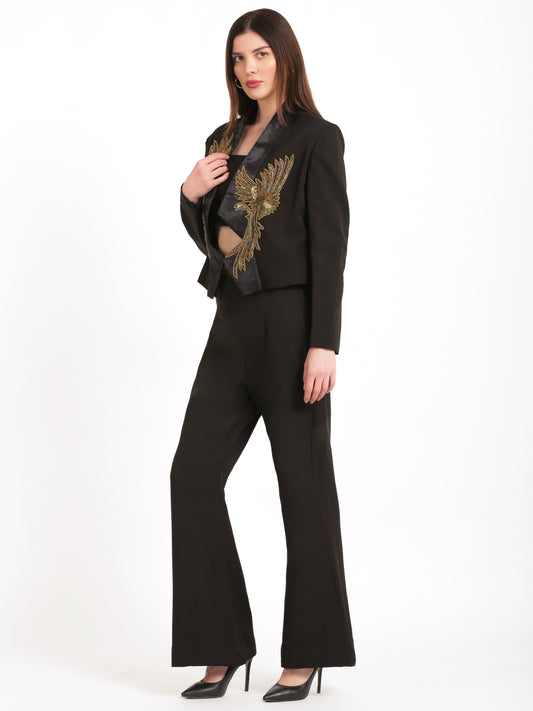 Golden Phoenix Embroidered Blazer