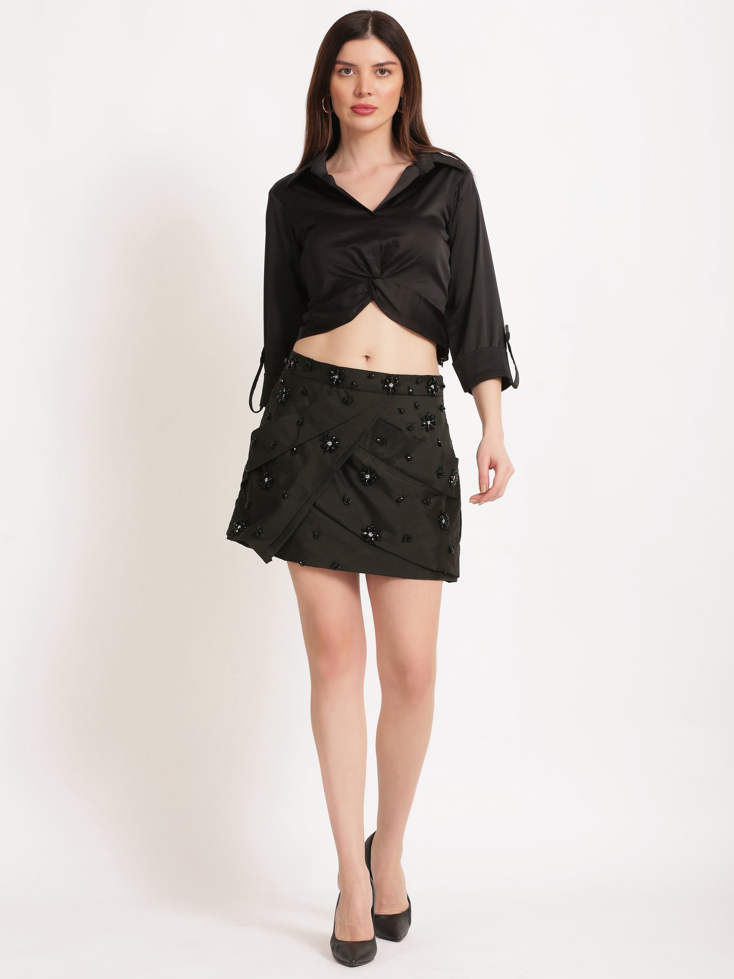 Embellished Skirt Set