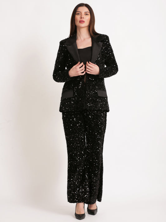 Obsidian Bling Blazer Set