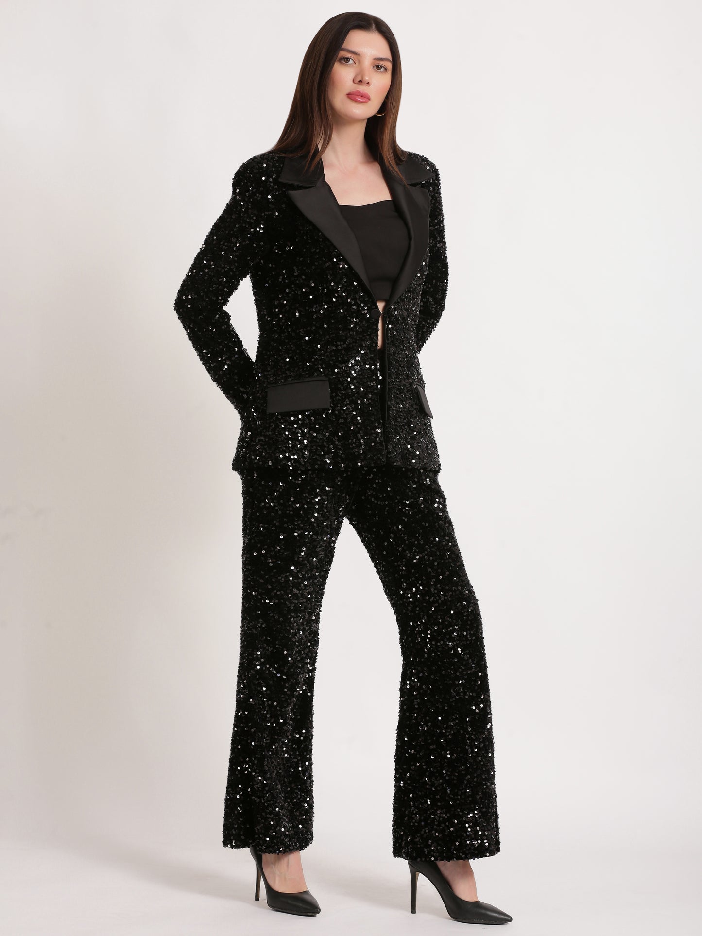 Obsidian Bling Blazer Set