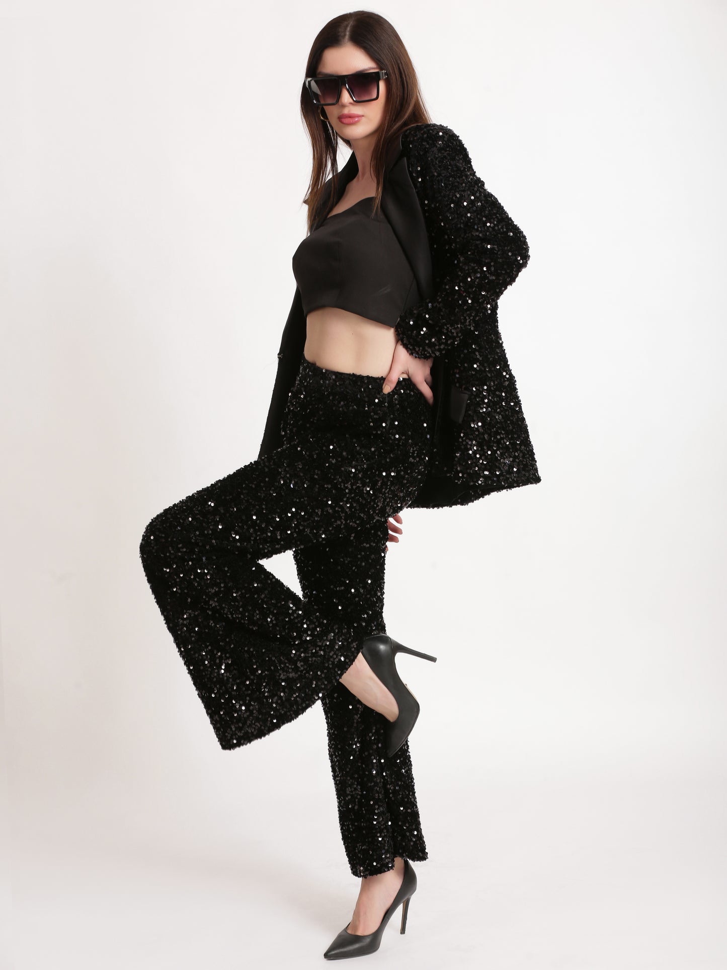 Obsidian Bling Blazer Set
